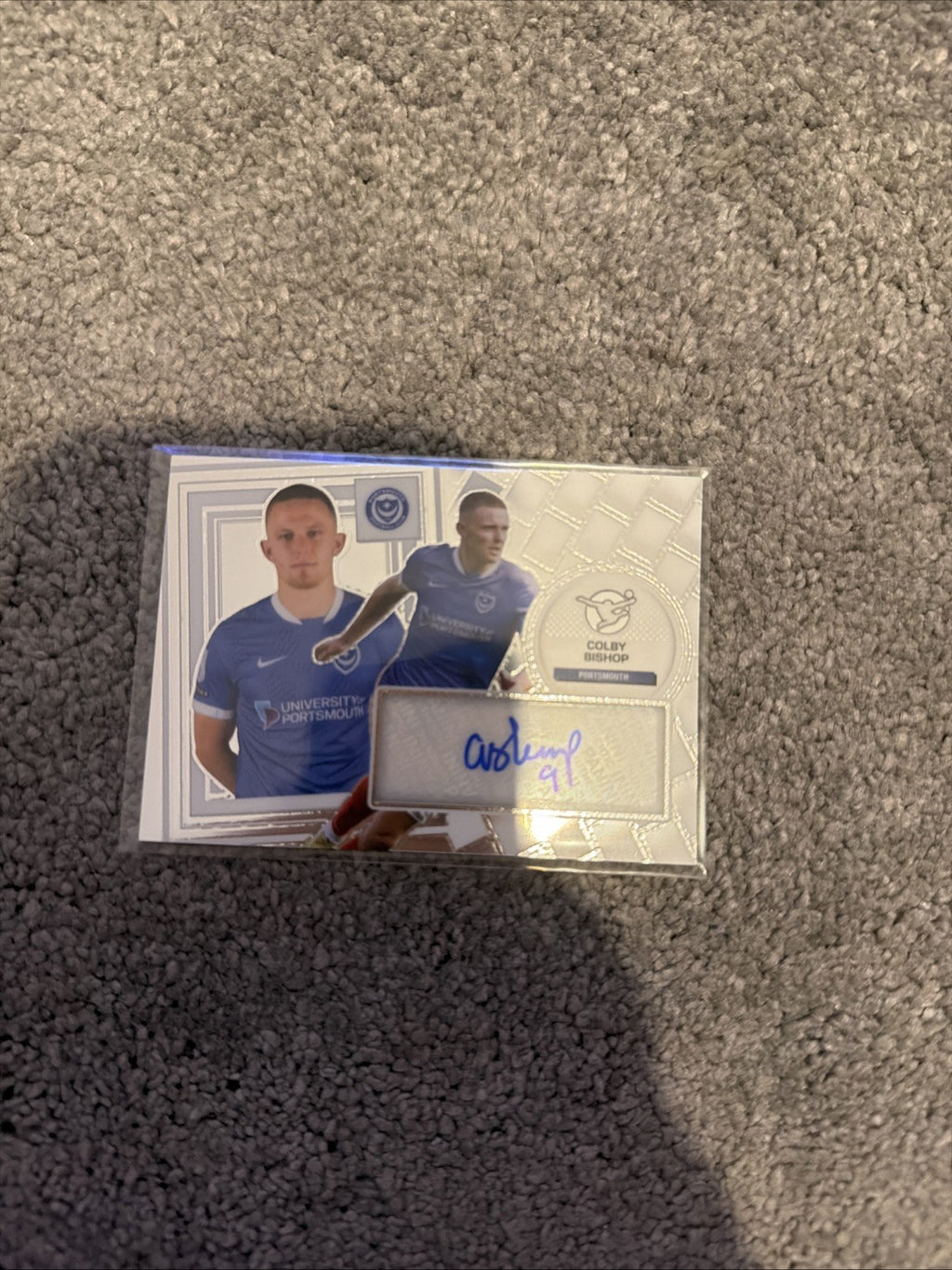 Colby Bishop Auto - Panini’s Football EFL - Portsmouth