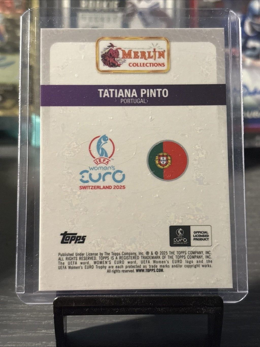 TATIANA PINTO 26/50 Purple Refractor - 2025 Topps Merlin EURO - Portugal