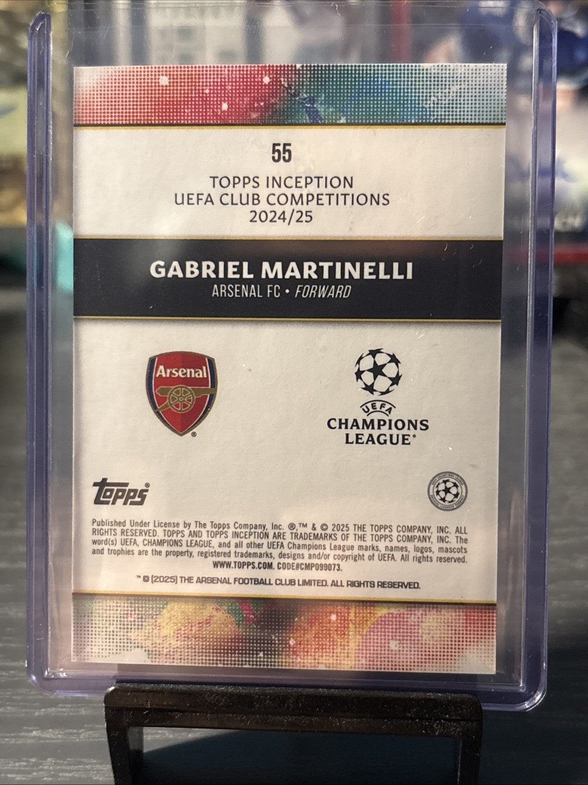 Topps Inception UEFA Club Competitions 2024-25 Gabriel Martinelli #149 /199