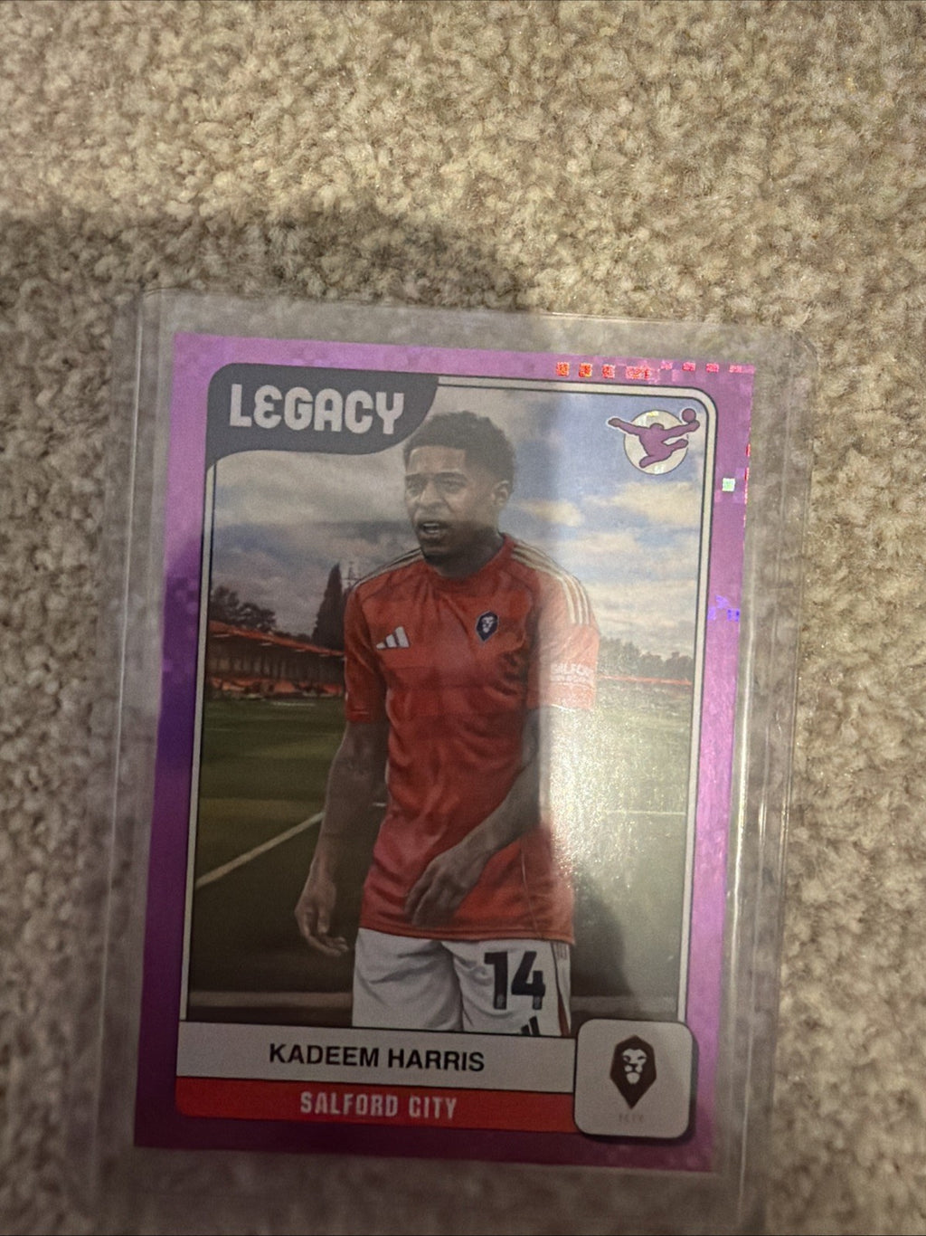 Kadeem Harris Legacy Purple /49 Salford City Paninis Football EFL