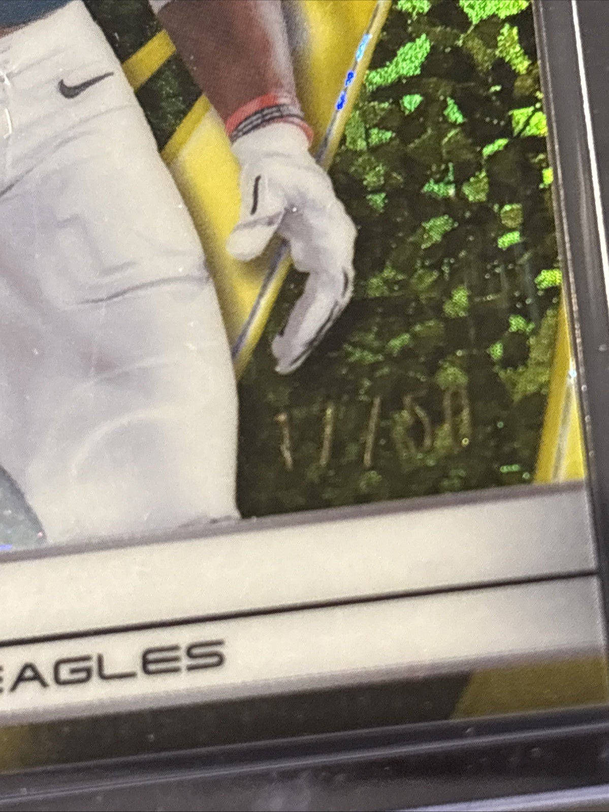 2025 Topps Chrome Black A.J. Brown Gold Refractor #/50 Eagles