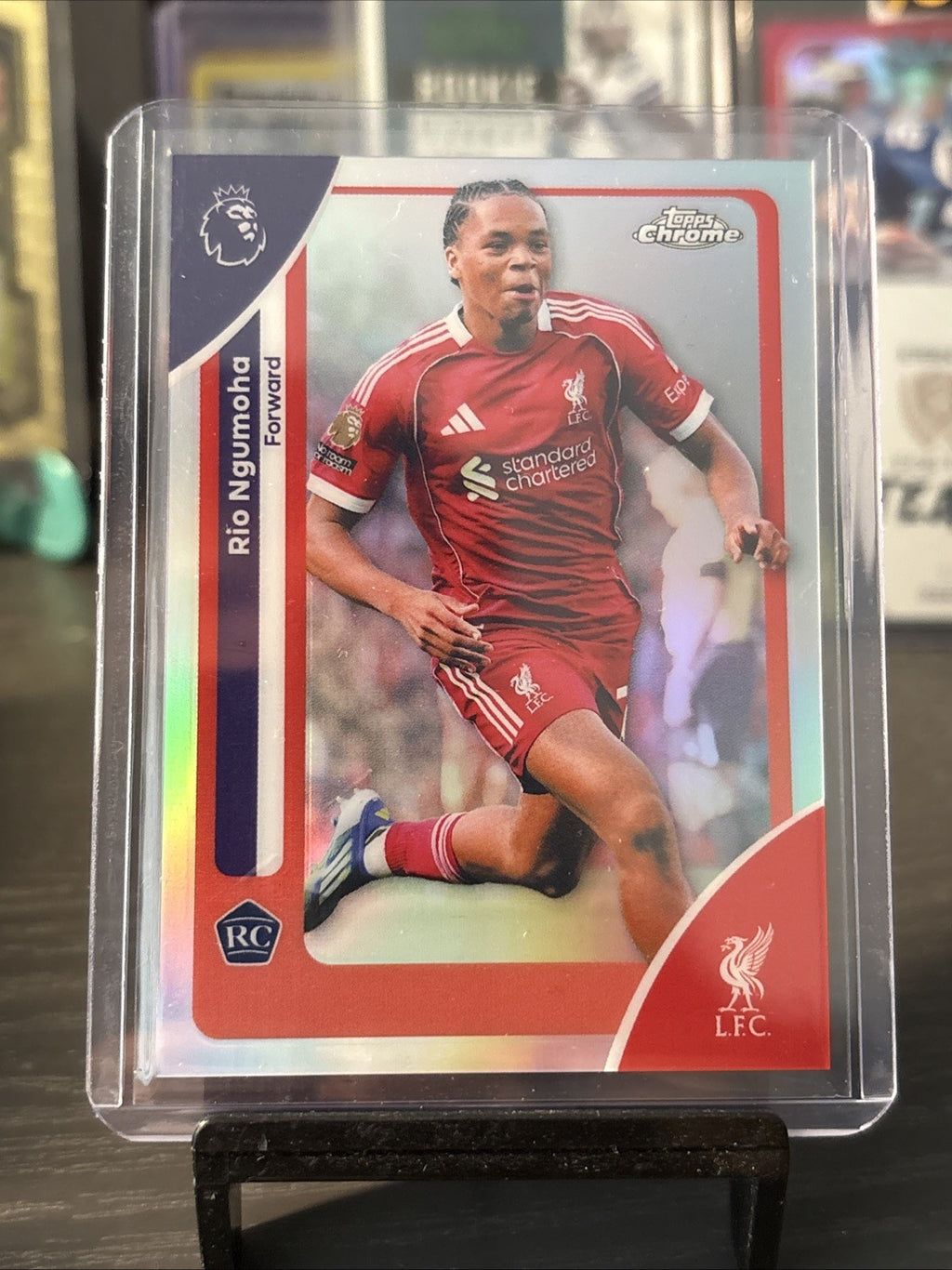 Topps Chrome Premier League - Rio Ngumoha RC Rookie Liverpool FC REFRACTOR ￼