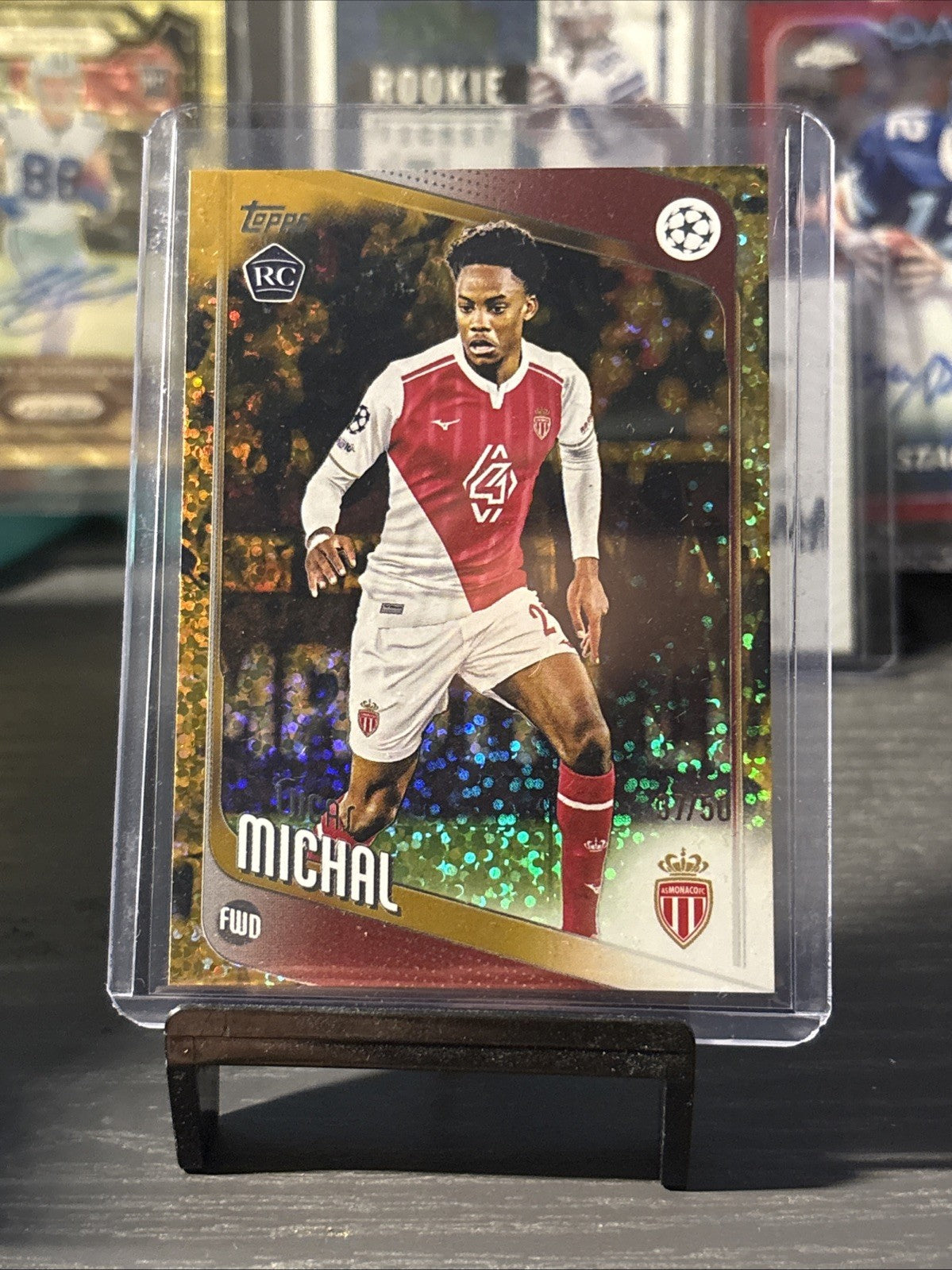 2025-26 Topps UCC Flagship Rookie Gold Raindrop /50 Lucas Michal Monaco