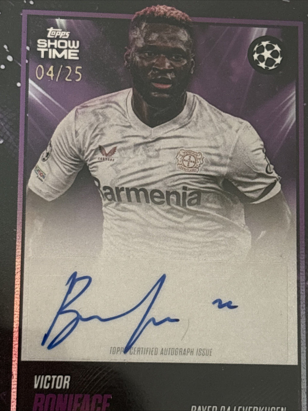 Topps Showtime Victor Boniface Auto /25