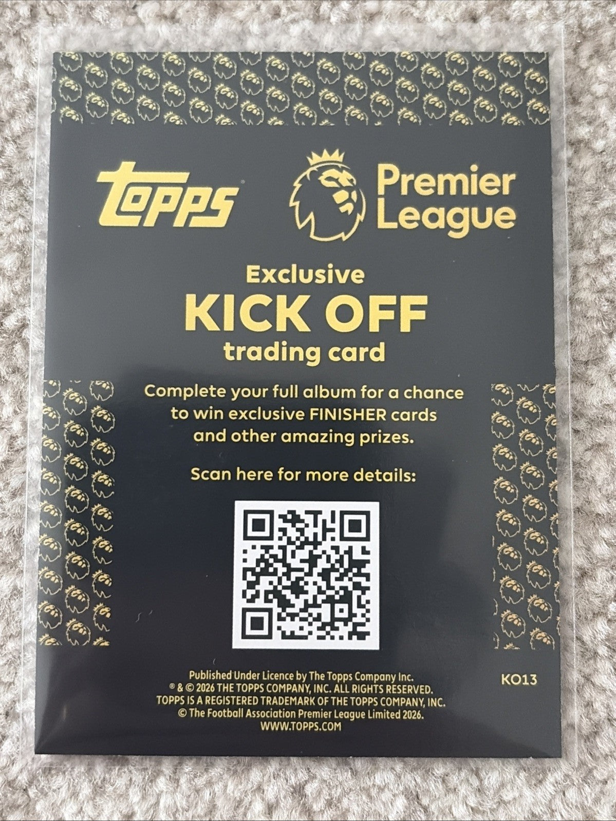 Topps 2026 Premier League Stickers Kick Off Card Rayan Cherki Man City KO13