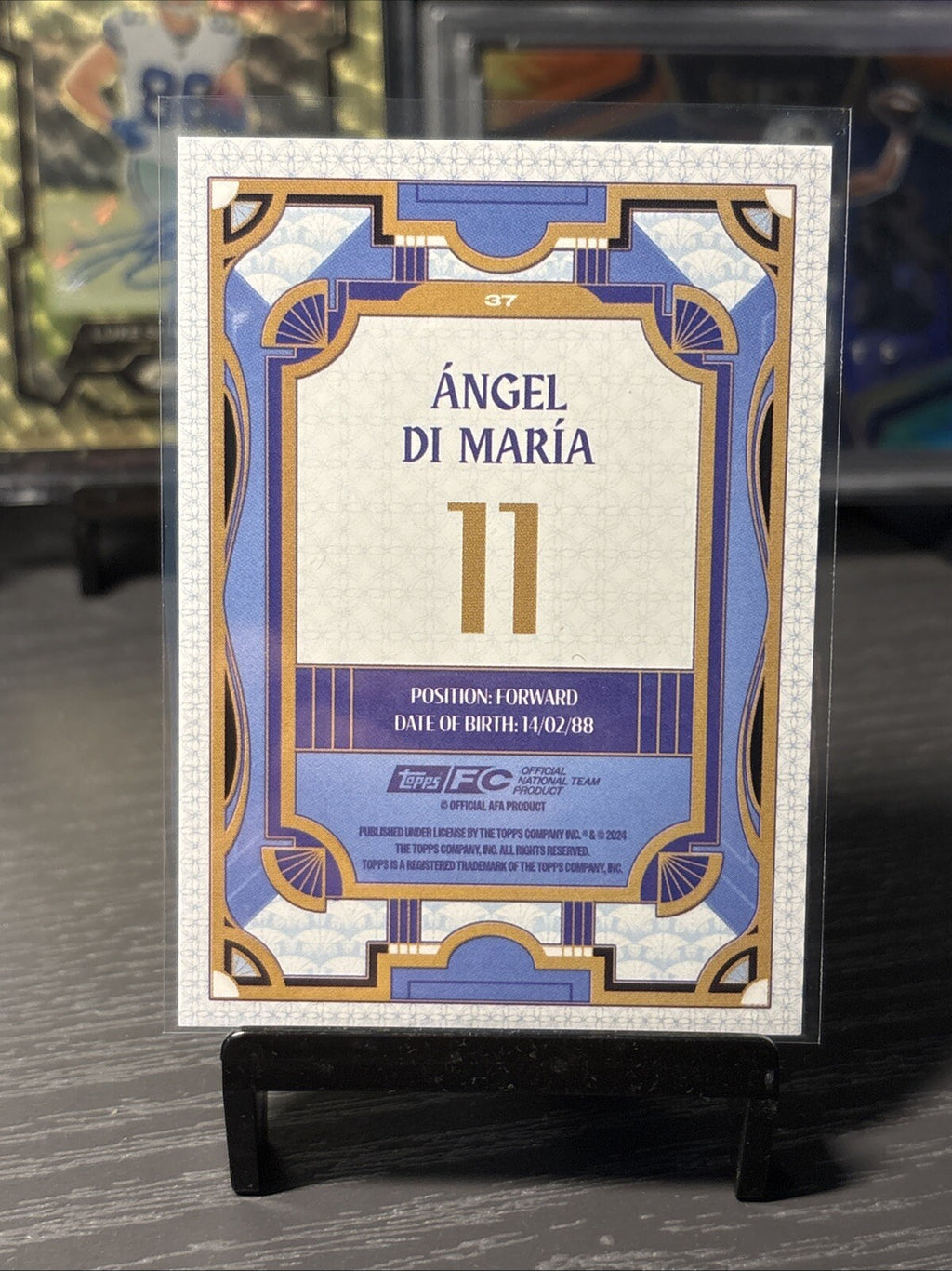 Topps Argentina Team Set 2024 2025 Angel Di Maria Photo Frame