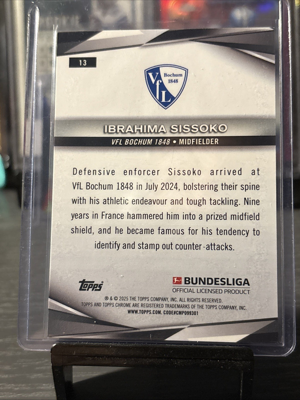 Topps Chrome Bundesliga 2024/25 Ibrahima Sissoko Bochum Pink – /199