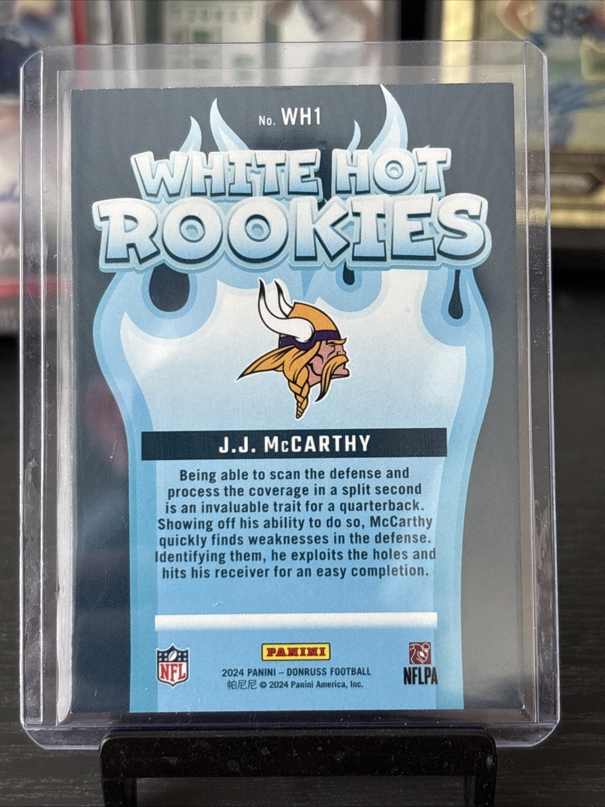2024 Donruss Football White Hot Rookies - WH1 J.J. McCarthy