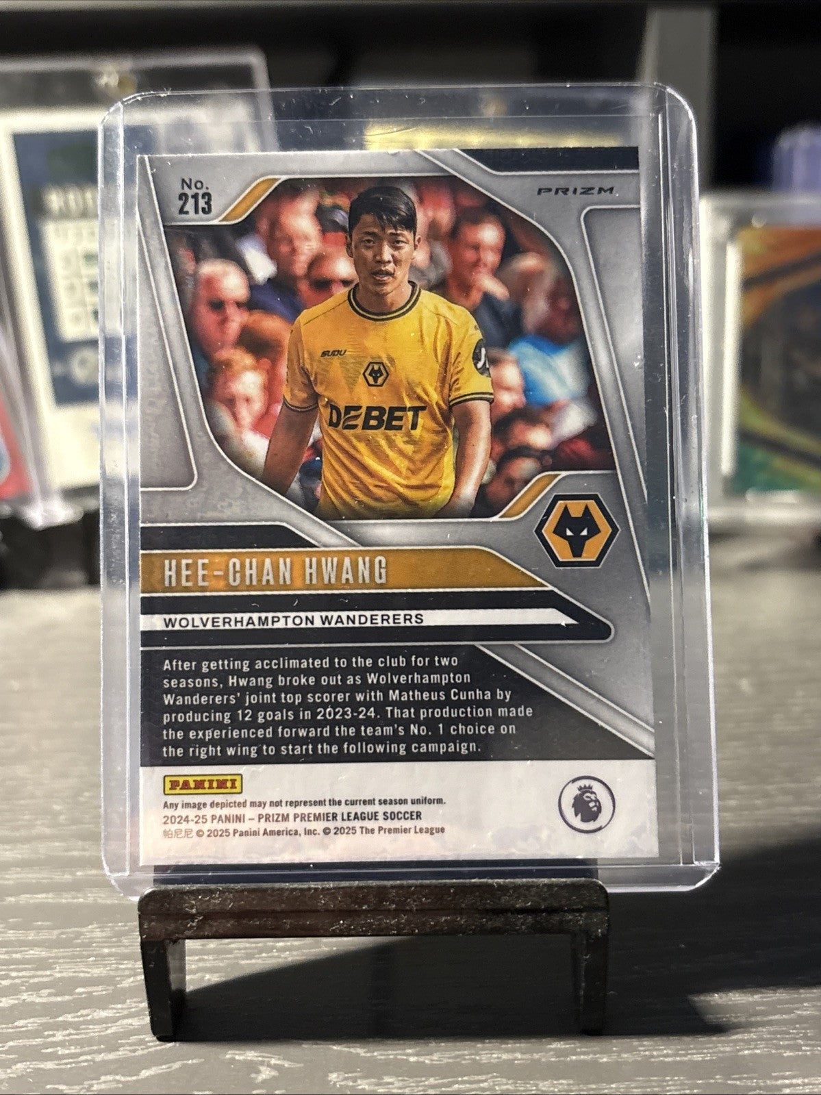 2024-25 Prizm EPL No.213 Hee Chan Hwang Wolverhampton Wanderers Genesis SSP