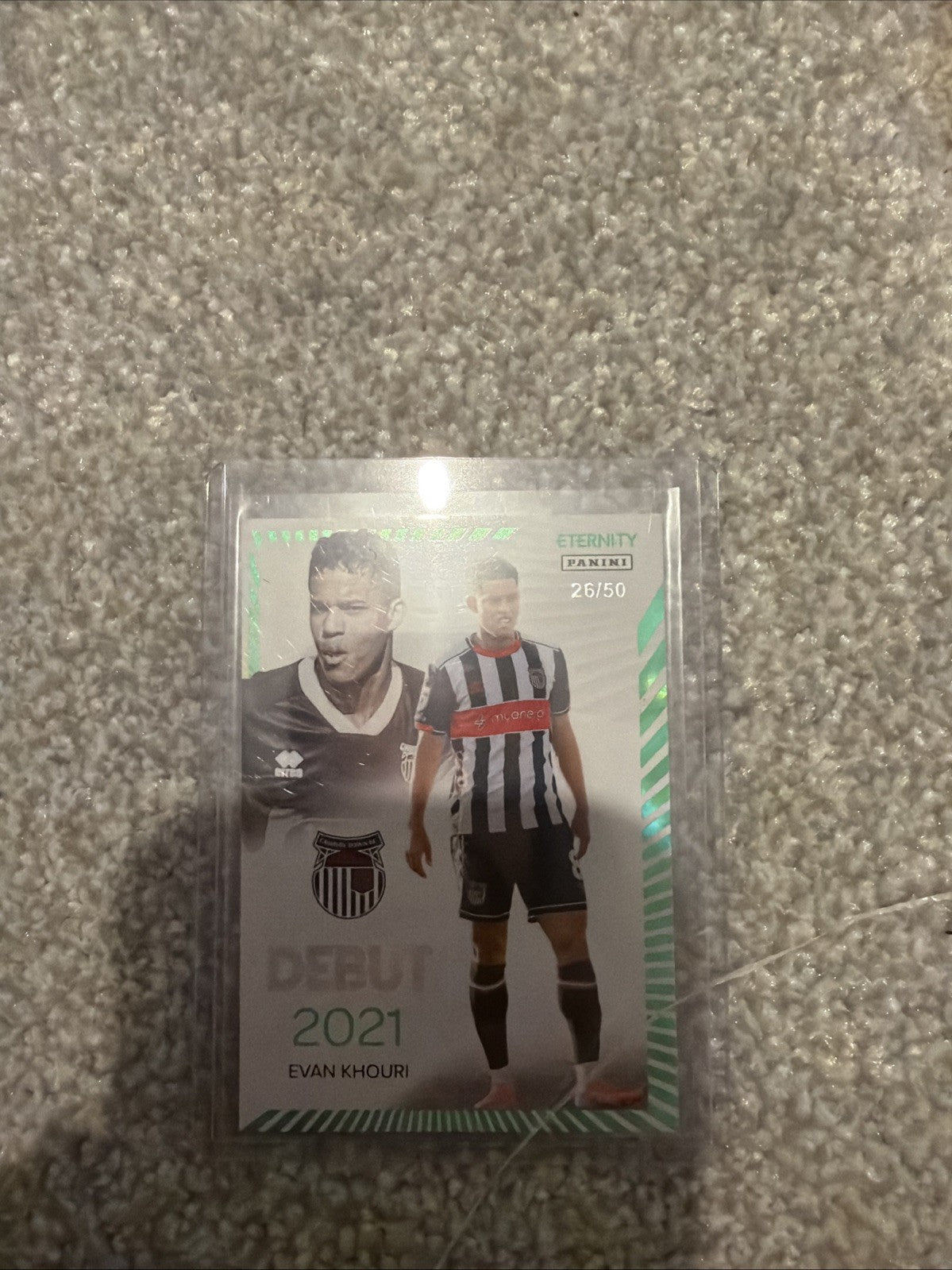 EFL Eternity Evan Khouri Debut Insert 26/50 Grimsby Town