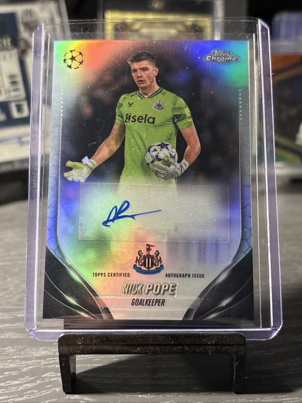 Topps Chrome Hobby UCC Champions League 23/24 Nick Pope Autograph Newcastle Auto