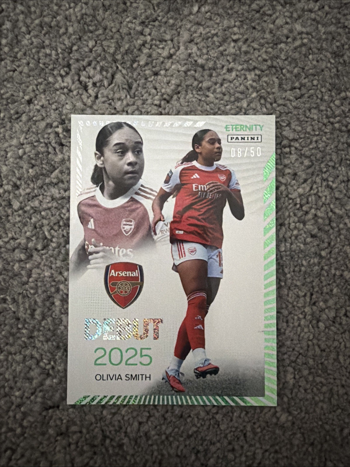 Panini Eternity WSL 25/26 Olivia Smith Debut Green /50 Arsenal Card