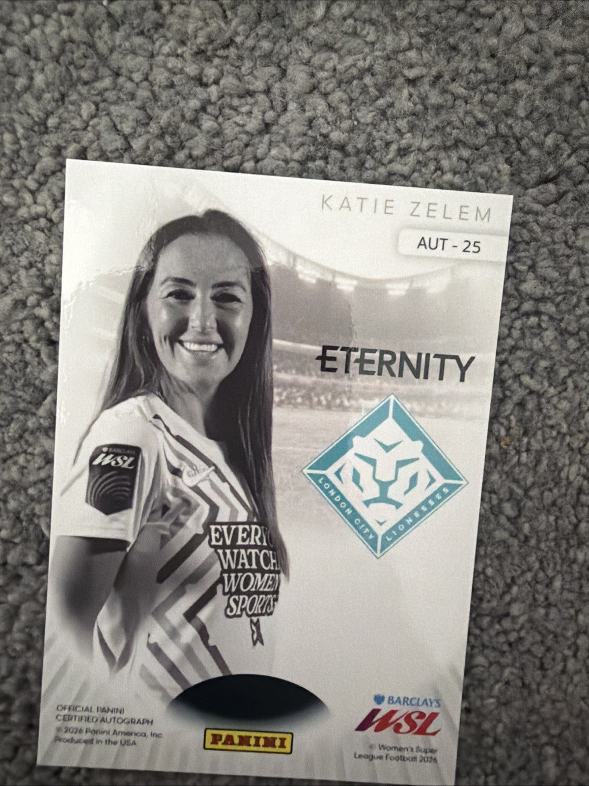 Panini WSL Eternity 2025/26 London City Katie Zelem Auto
