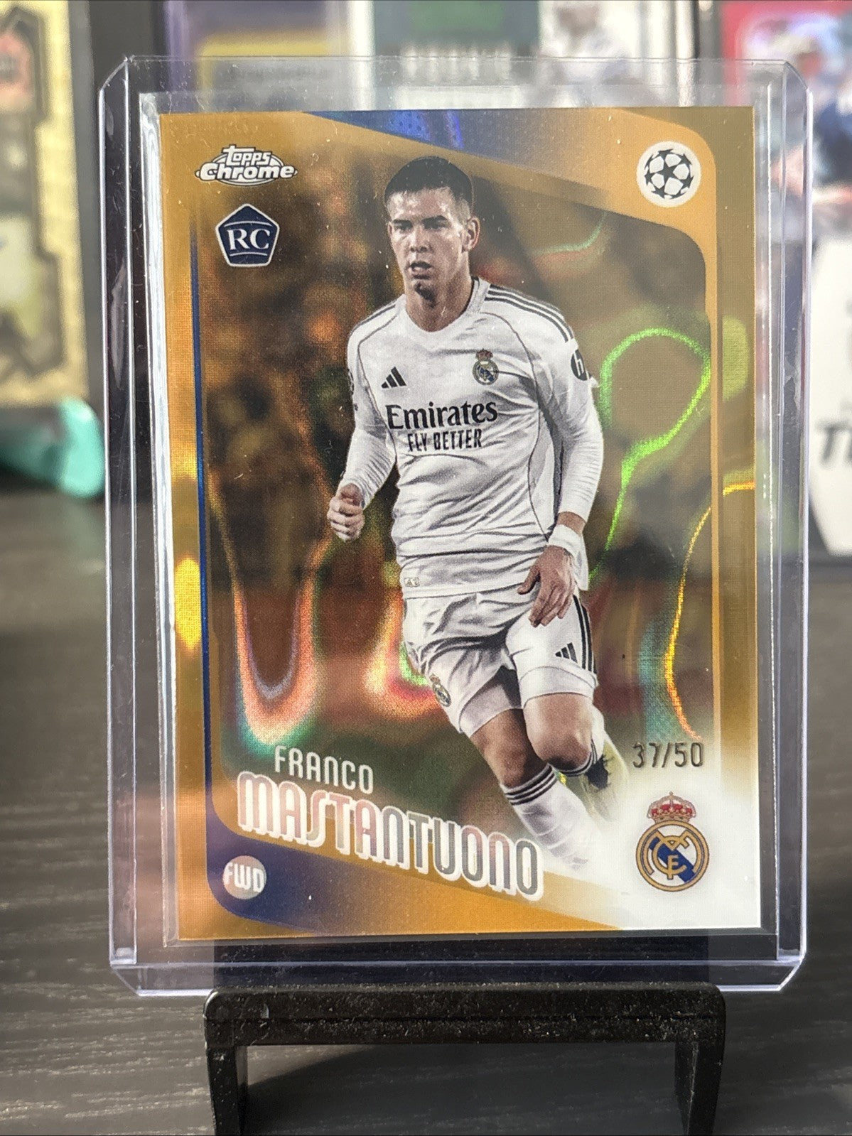 Franco Mastantuono 2025-26 Topps UCC Chrome  #172 Gold /50 Rookie RC