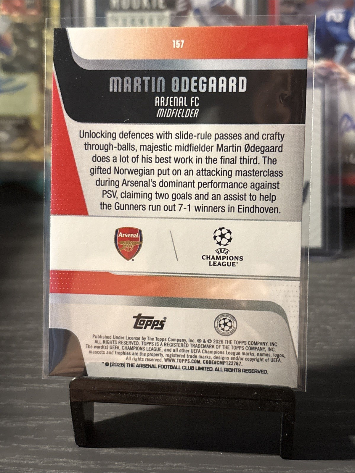 Martin Odegaard /250 Purple Parallel | 2025-26 Topps Flagship UCC