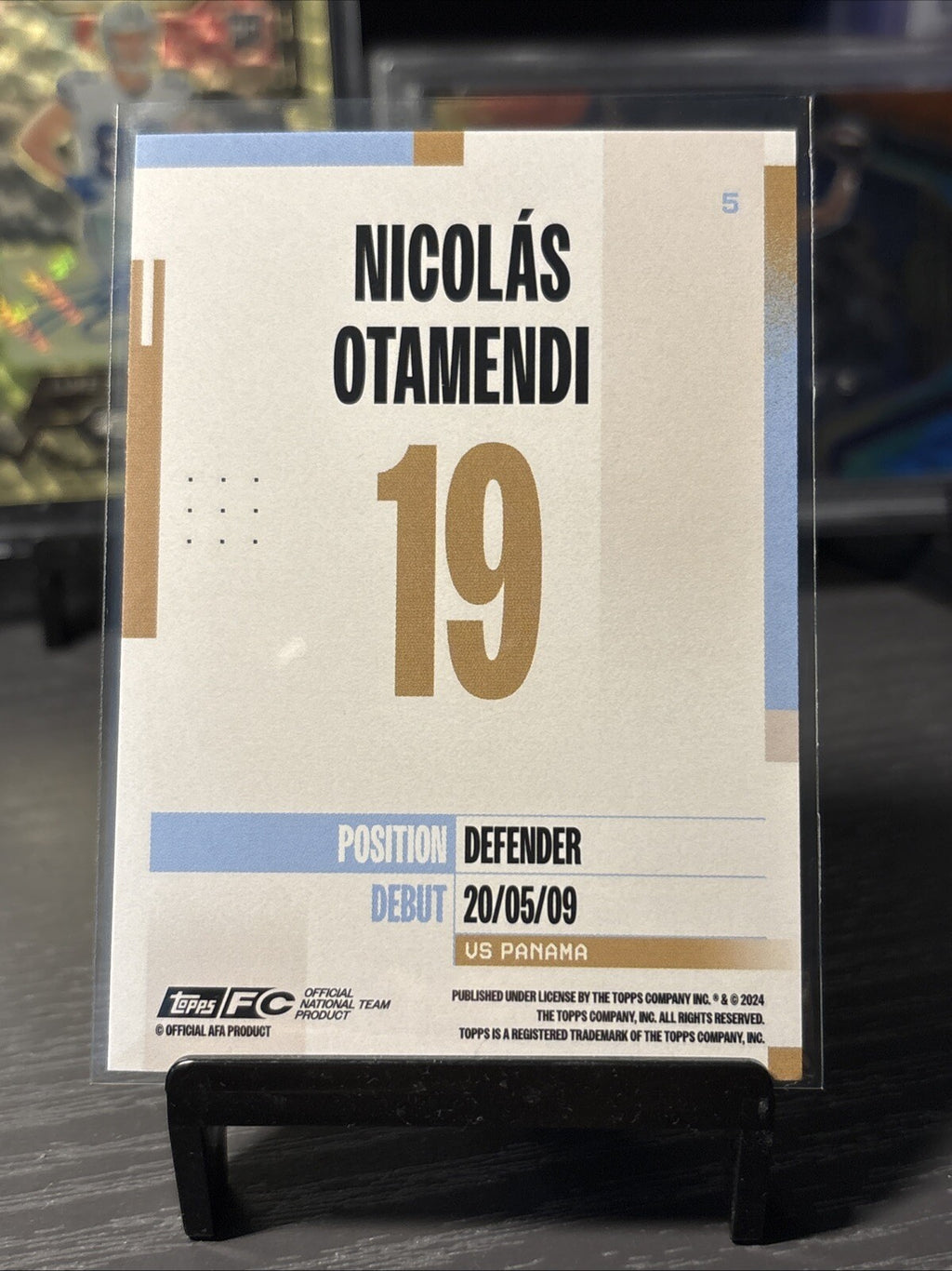 Nicolas Otamendi Argentina Base 2024-25 Topps Team Set #5