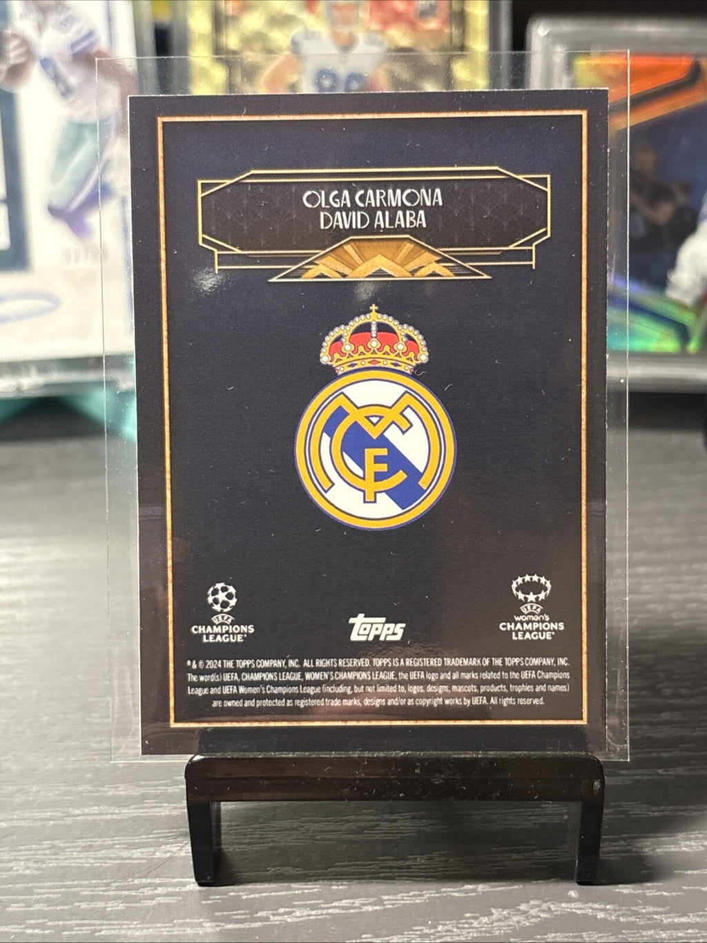 Topps Deco UCL 2024-2025 David Alaba Olga Carmona Real Madrid Card