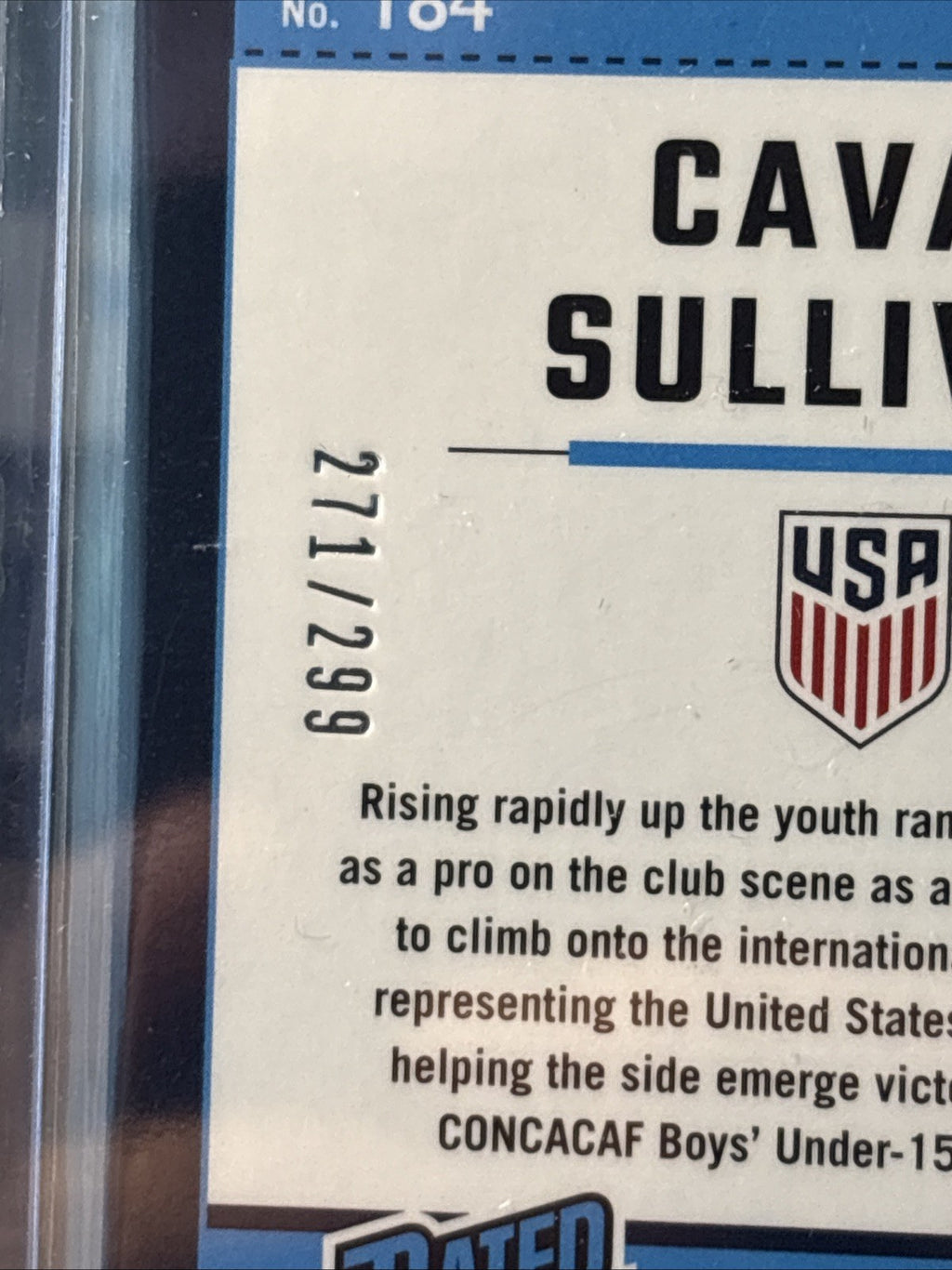 2024-25 Panini Donruss Fifa - Optic Rated Rookie Cavan Sullivan #184 Red...
