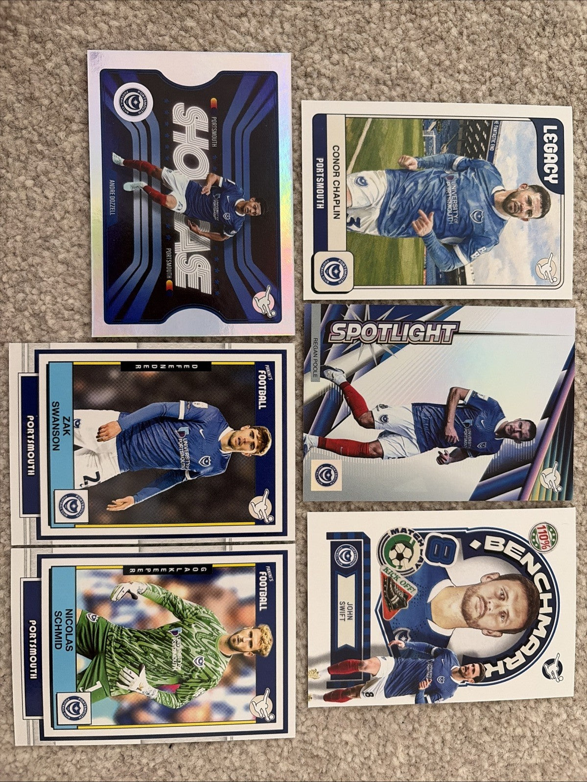 Panini Football EFL 2025/26 NEW Portsmouth 6 Card Bundle