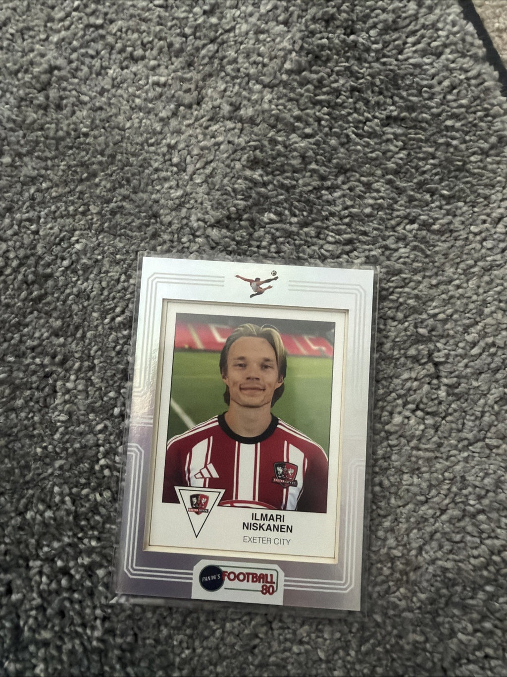 Panini’s Football EFL Ilmari Niskanen Sticker Rewind Exeter City Card