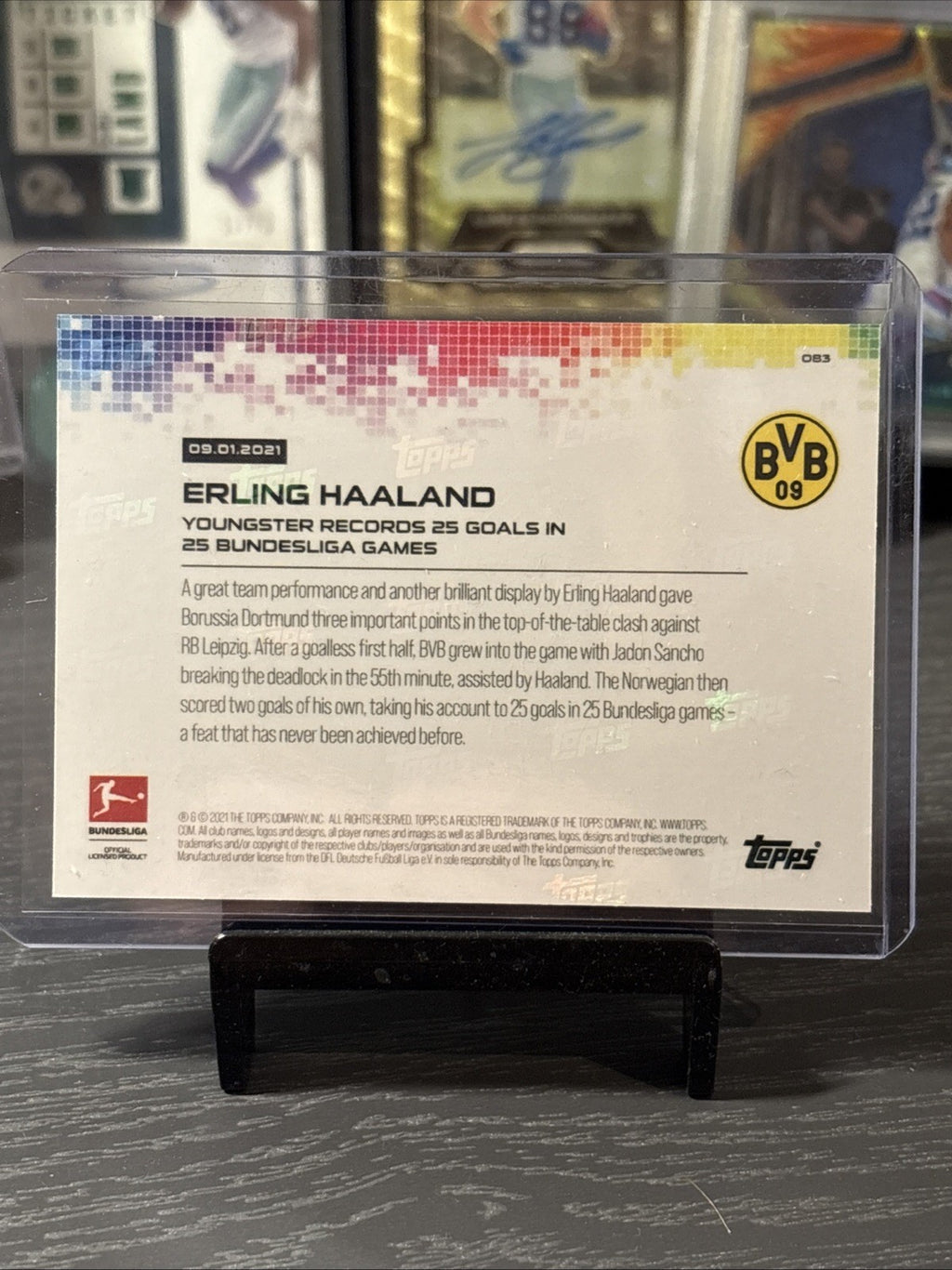 Topps Now Bundesliga 2021 ERLING HAALAND Youngster Records 25 Goals In 25 Games