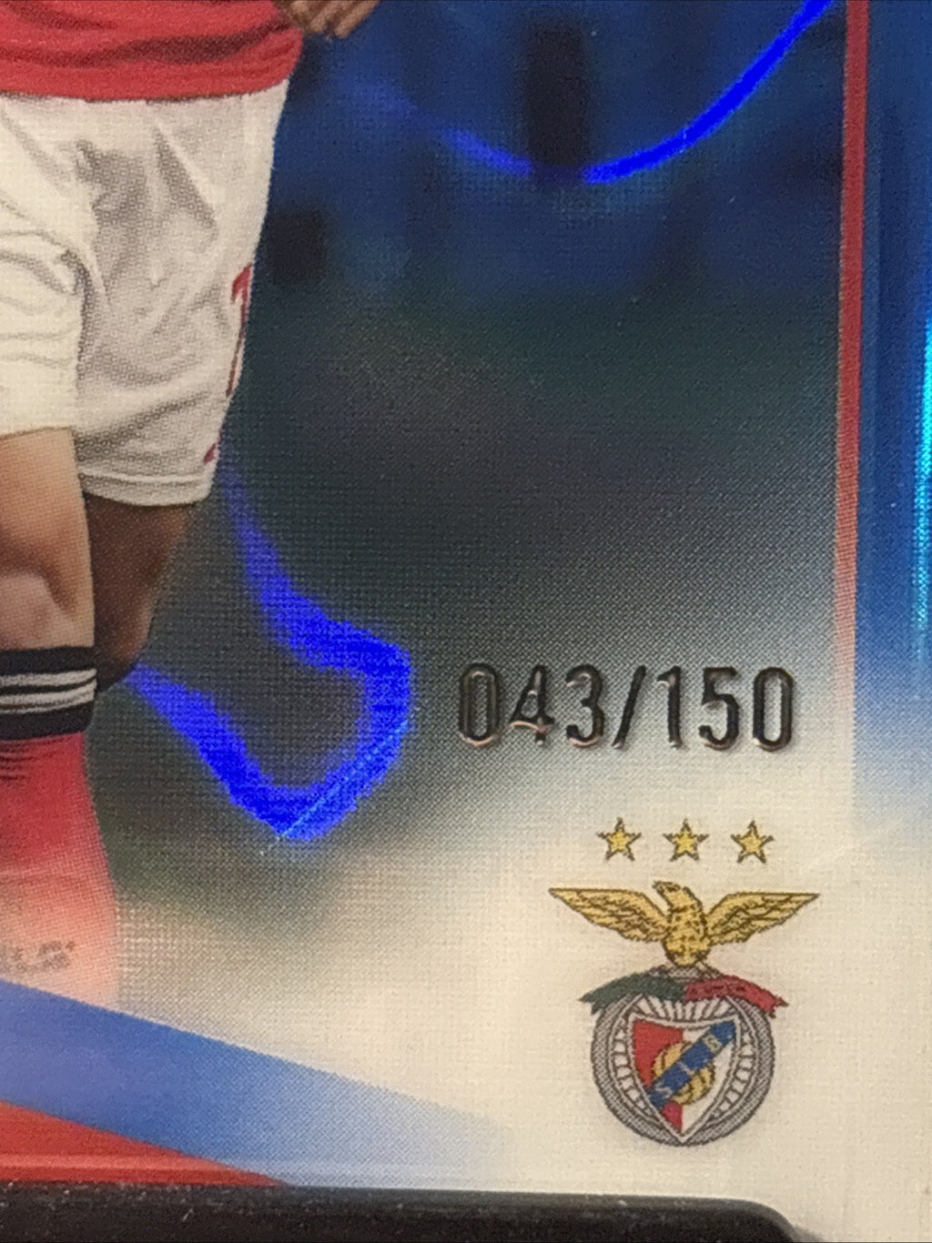 Vangelis Pavlidis /150 Blue Lava Parallel Benfica Topps UCC Chrome 25/26