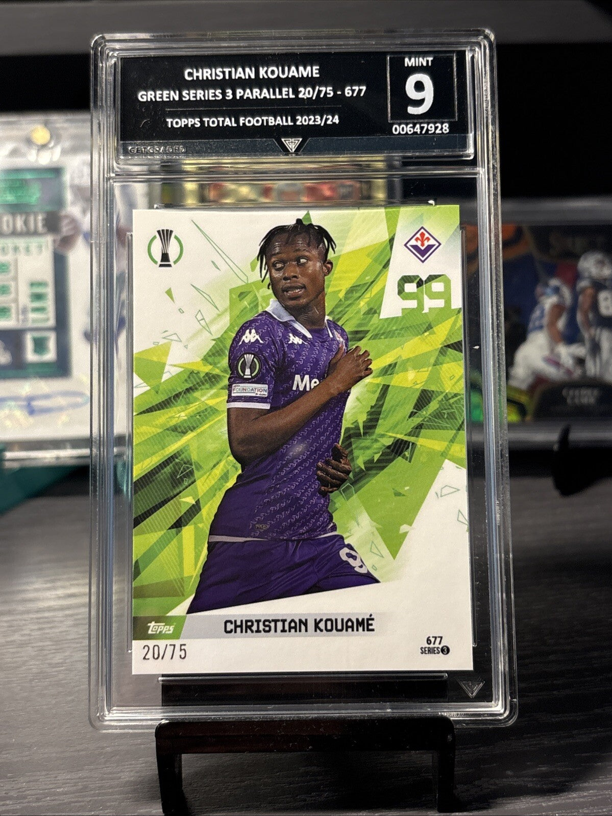 Topps Total Football Christian Kouame 20/75 Get Graded 9 Mint