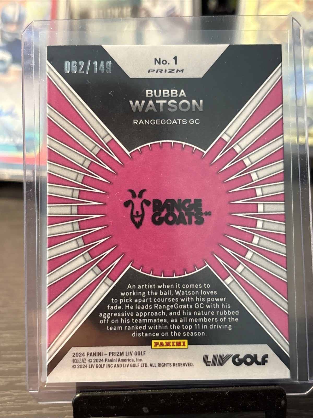 2024 Panini Prizm LIV Bubba Watson Dominance Red #44/149