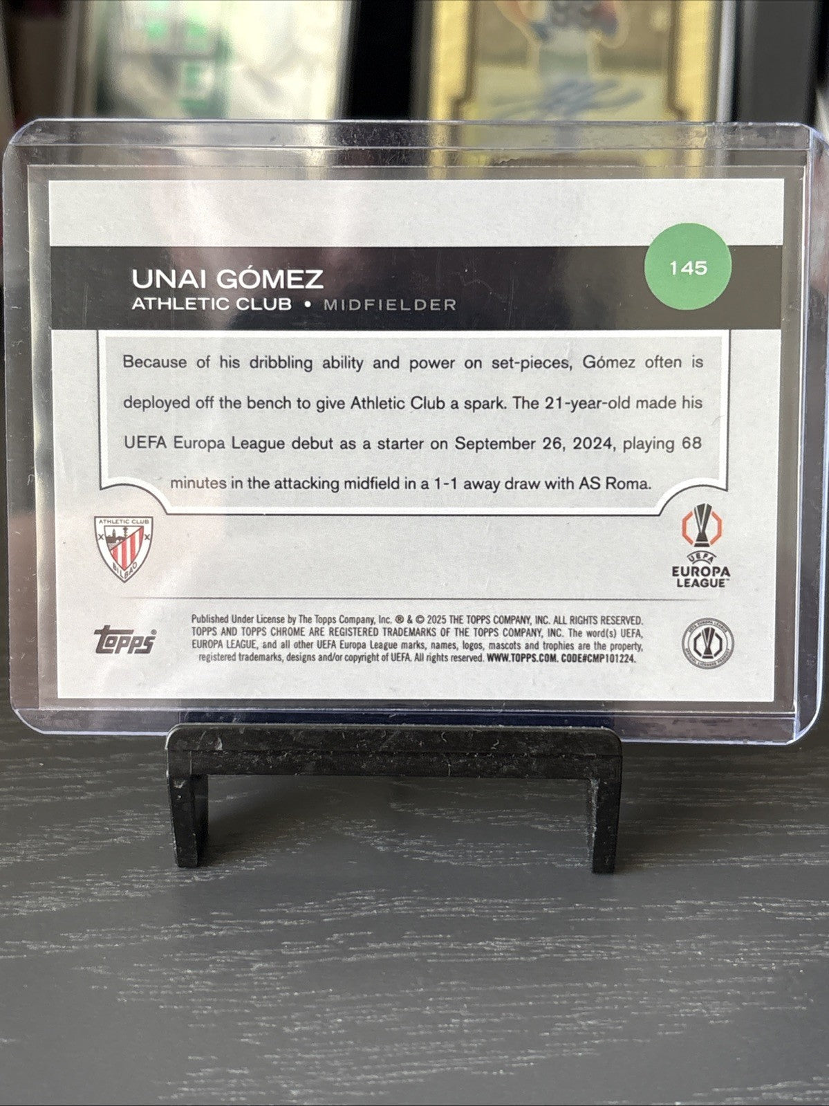 2024-25 Topps Chrome UCC Unai Gomez True Gold /50 Athletic Club