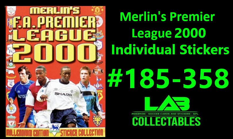 Merlin's Premier League 2000 Individual Stickers #185-358 Complete Your Set