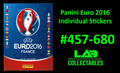 Panini Euro 2016 Individual Stickers #457-680