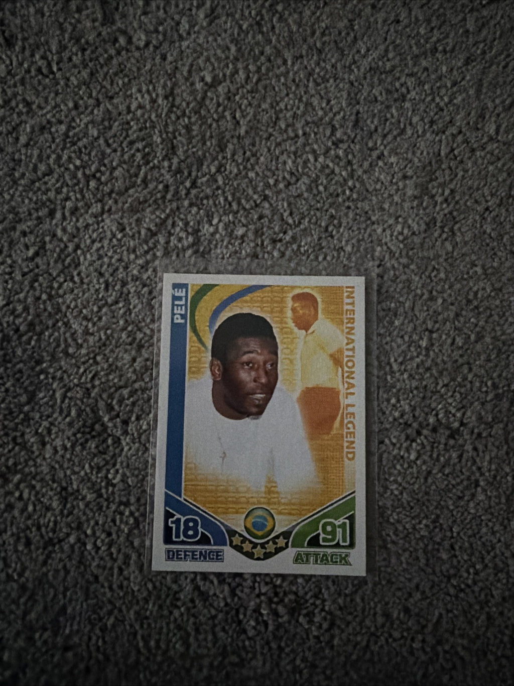 MATCH ATTAX WORLD CUP 2010 PELE (BRAZIL) INTERNATIONAL LEGEND MINT