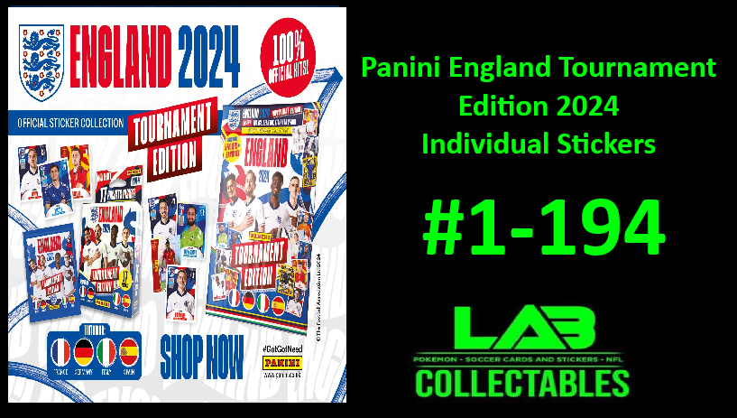Panini England 2024 Tournament Edition Individual Stickers #1-194