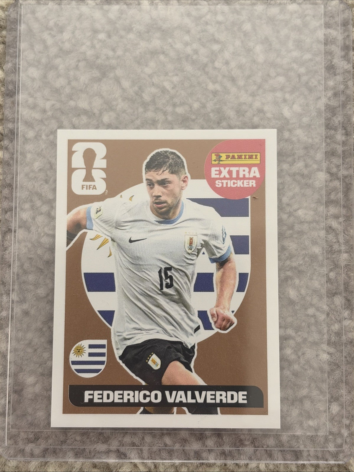 PANINI WORLD CUP 2026 STICKER COLLECTION FEDERICO VALVERDE BRONZE EXTRA STICKER
