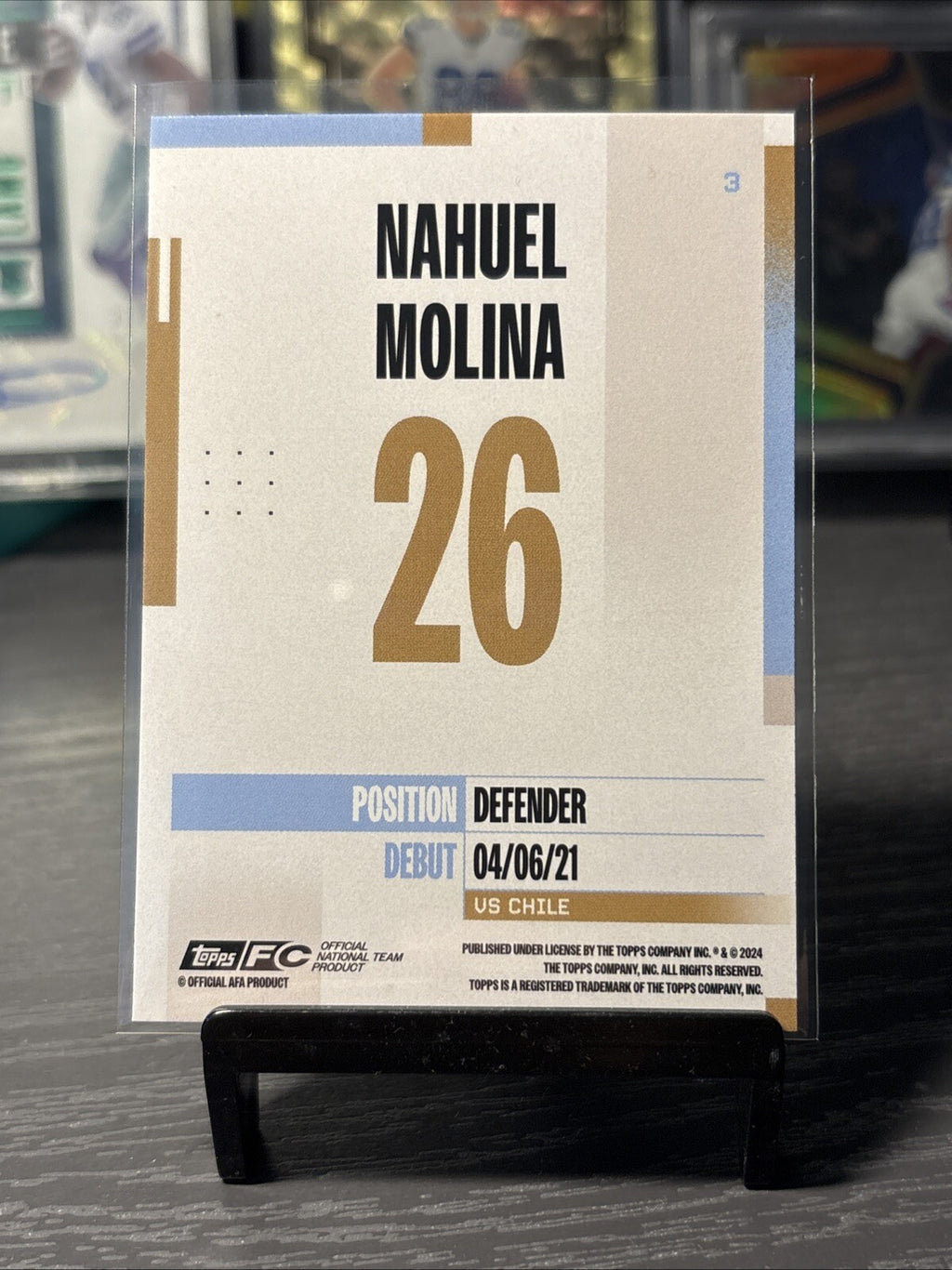 Nahuel Molina Argentina Base 2024-25 Topps Team Set #3