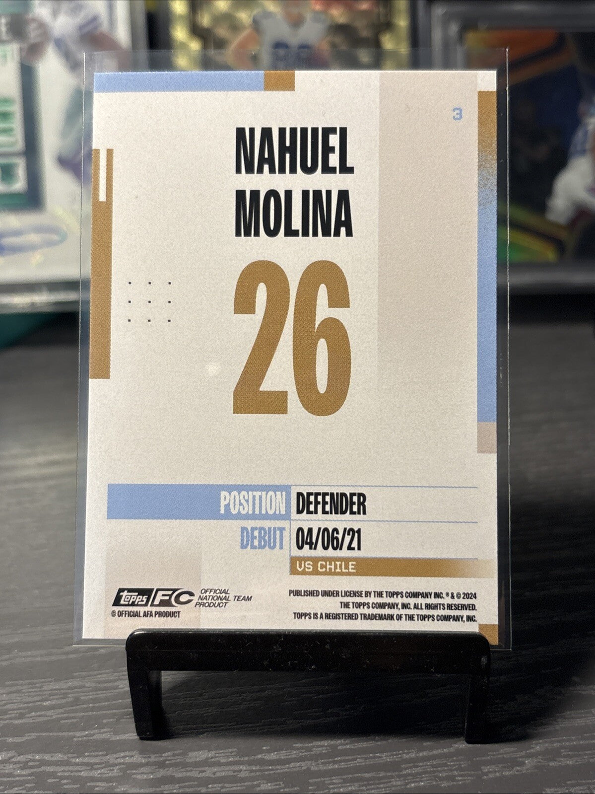 Nahuel Molina Argentina Base 2024-25 Topps Team Set #3