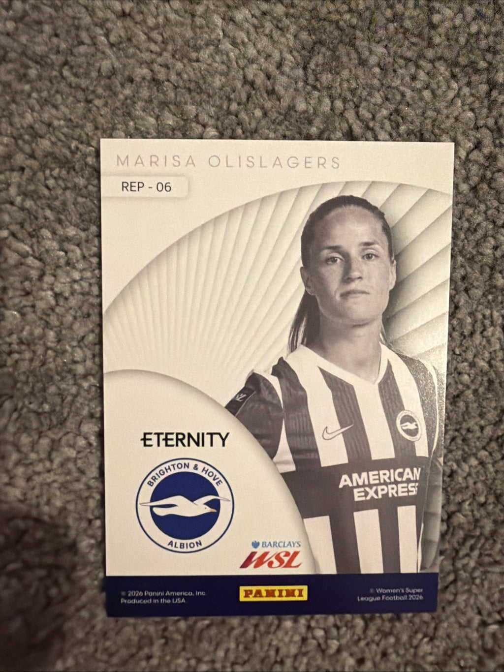 PANINI  WSL ETERNITY 2026 MARISA OLISLAGERS BRIGHTON PARALLEL 7/10