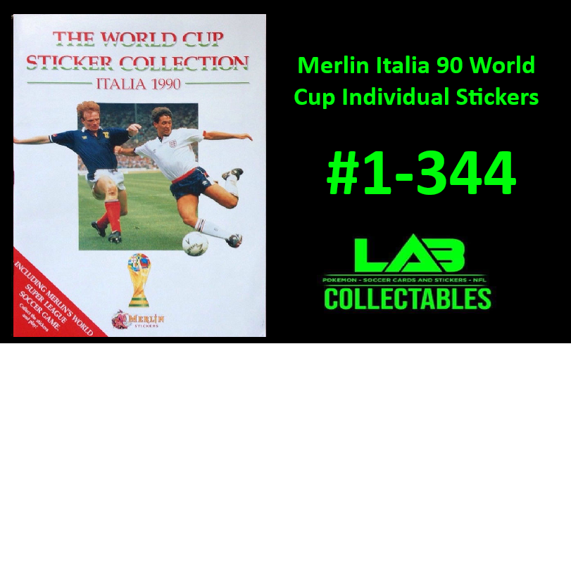 Merlin Italia 90 World Cup Football Stickers - 1-344