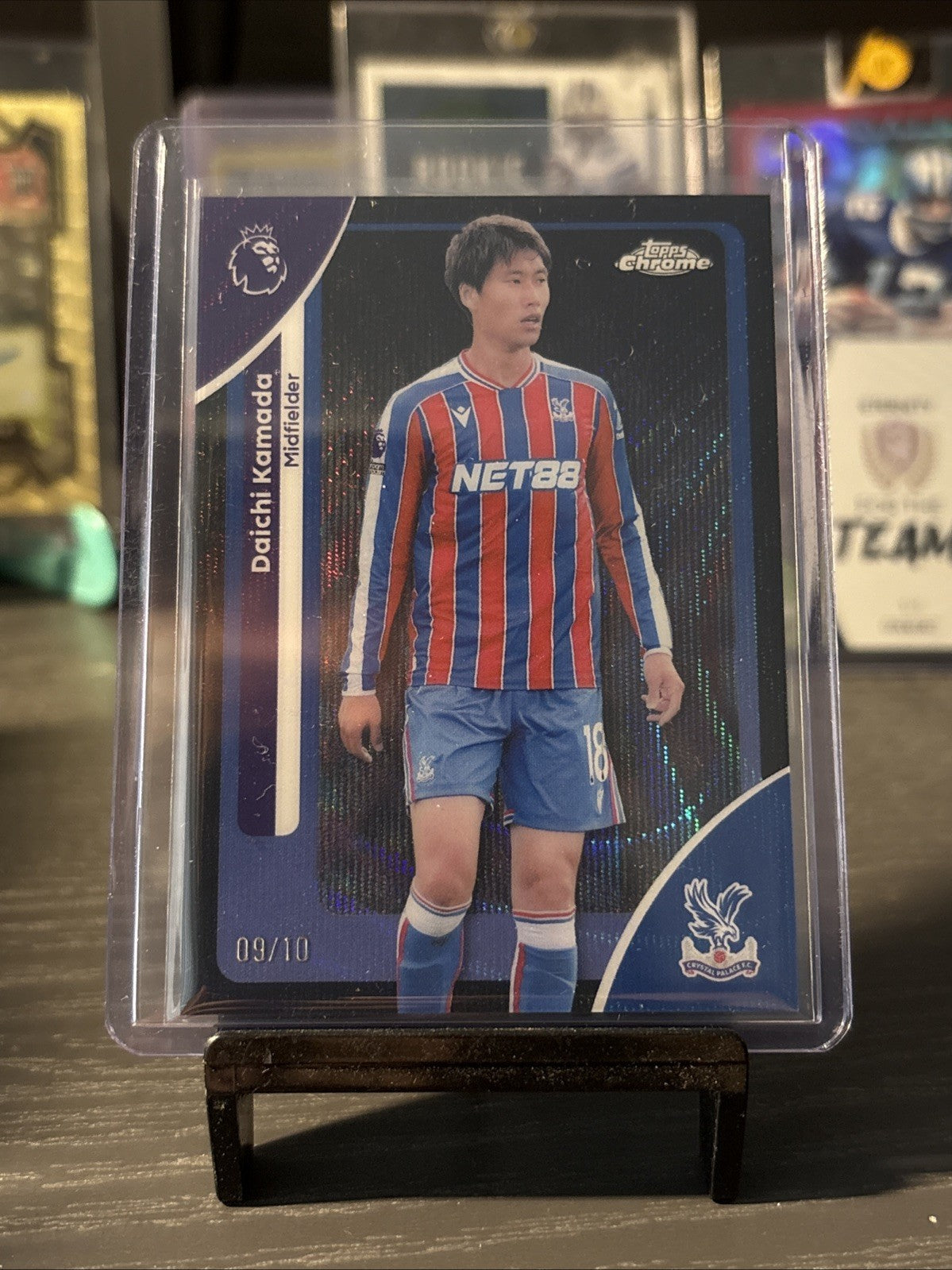 2026 Topps PL Chrome Daichi Kamada Black Parallel #09 /10 Crystal Palace Bookend