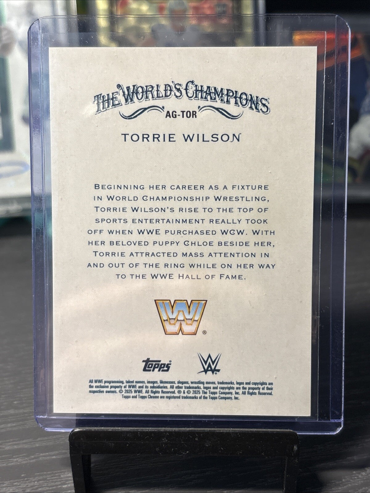 2025 Topps Chrome WWE Torrie Wilson Gold Refractor /50 Allen & Ginter Insert
