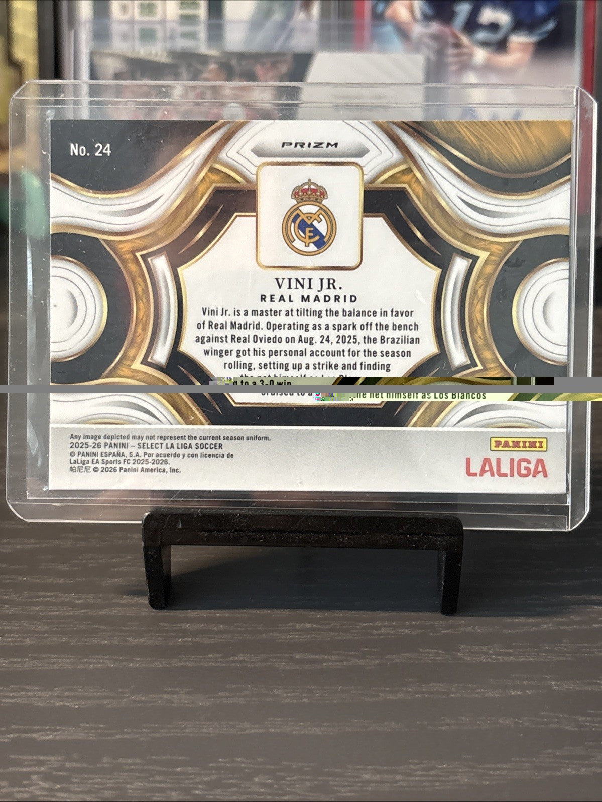 Panini Select La Liga 2025/26 Vinicius Junior (Vini Jr) Snapshots Blue Pulsar SP