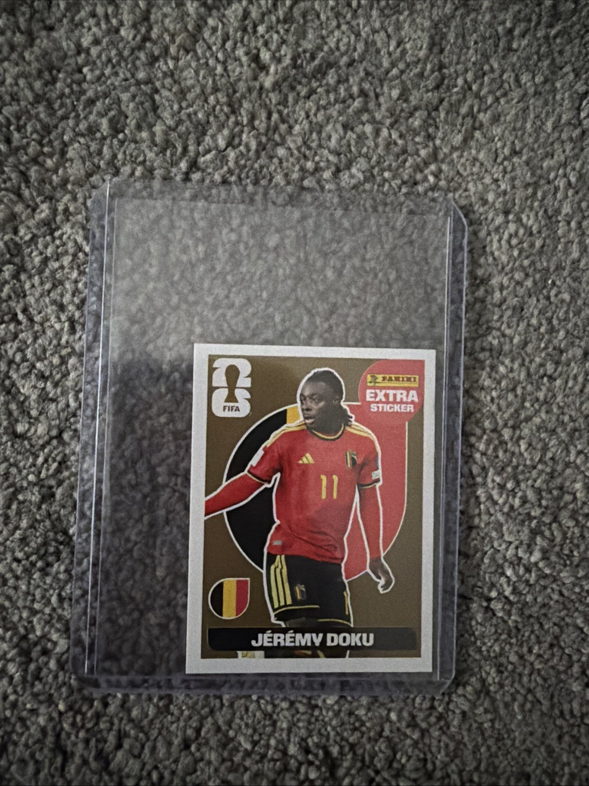 Panini FIFA Extra Sticker Jérémy Doku Belgium