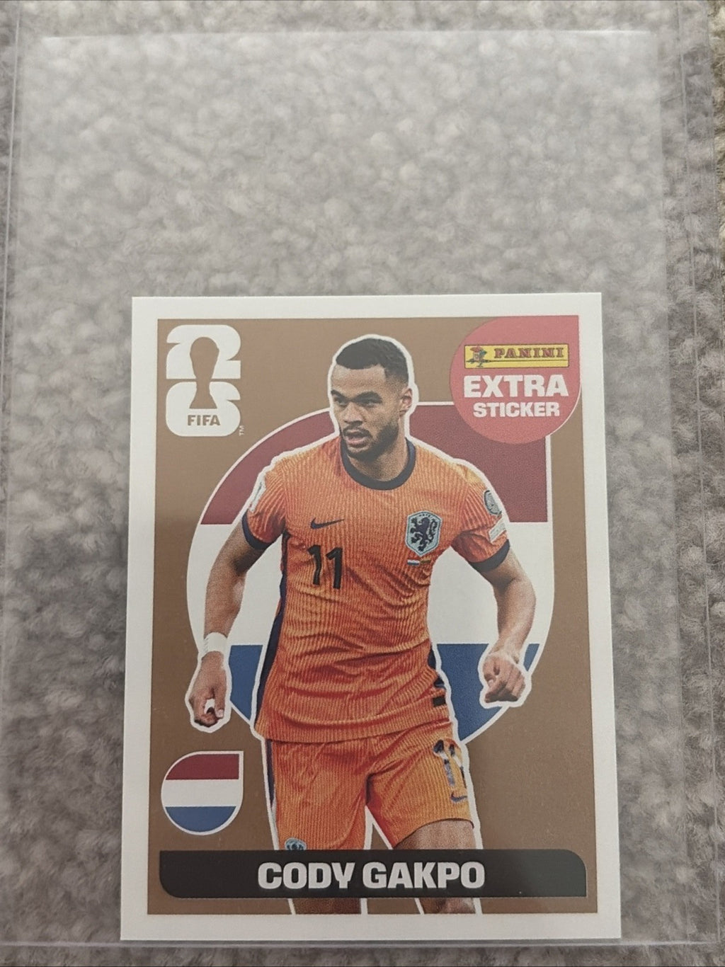 PANINI WORLD CUP 2026 STICKER COLLECTION - CODY GAKPO BRONZE EXTRA STICKER