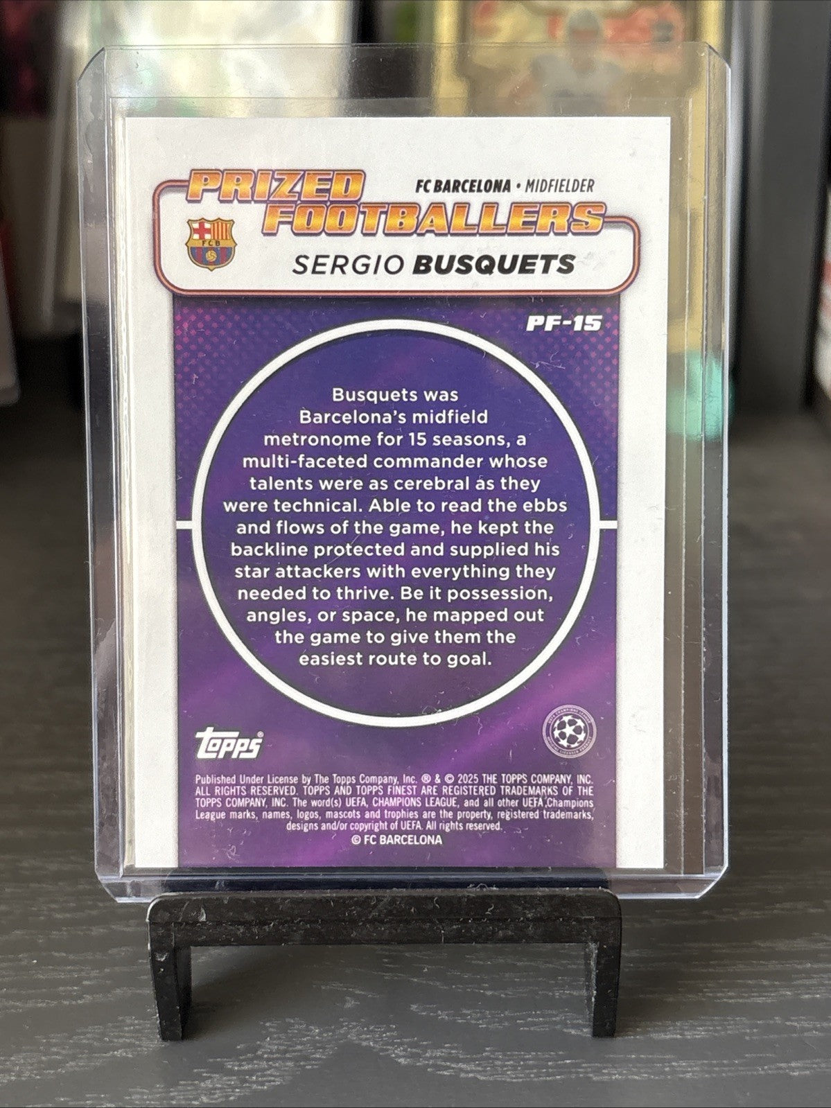 Sergio Busquets Prized Footballers /75 Barcelona Topps Finest 24/25