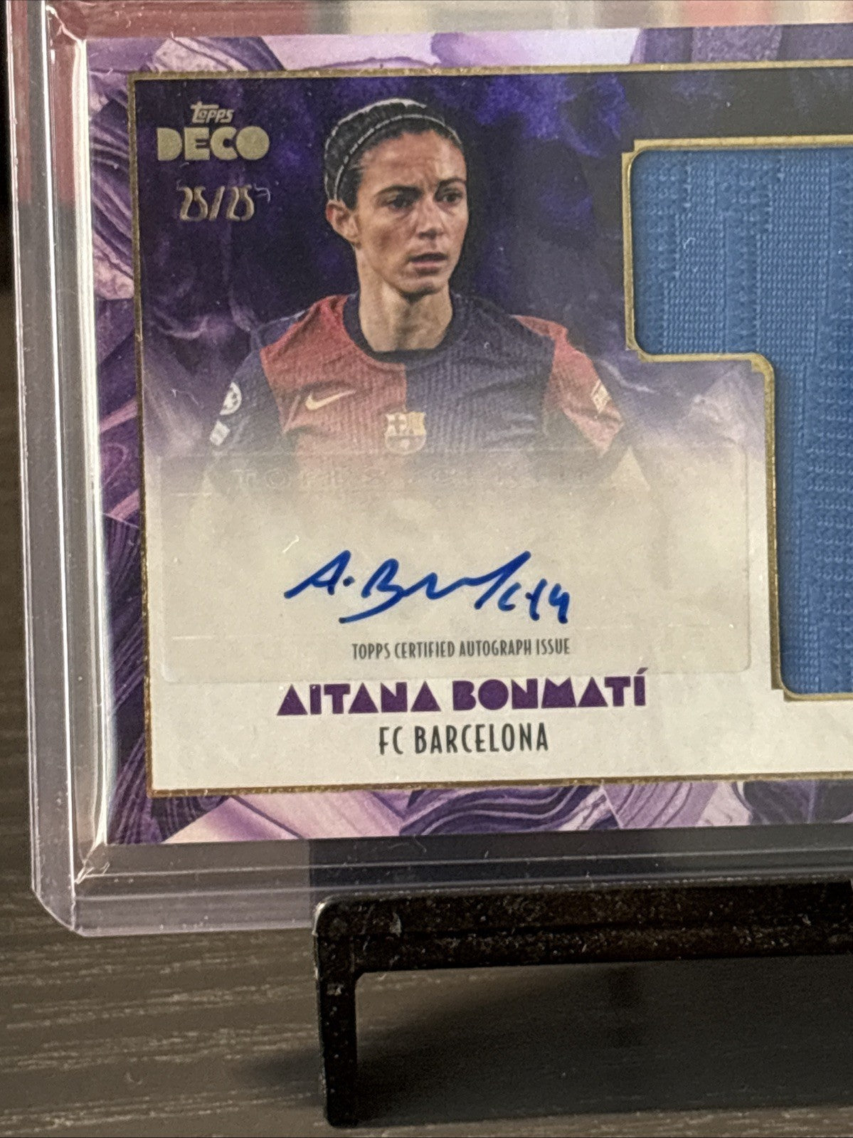 2024 Topps Deco Aitana Bonmati Purple Match Worn Patch Auto Autograph #25/25