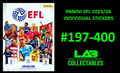 Panini EFL Sticker Collection 2025/26 Individual Stickers #197-400