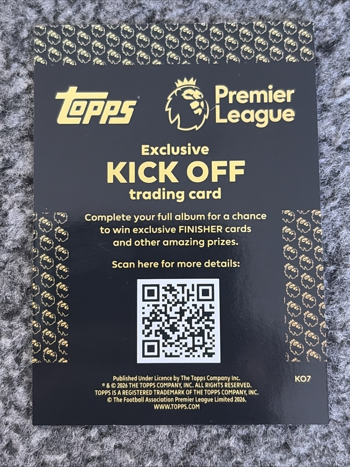 Topps 2026 Premier League Official Stickers Kick Off Card Estevao Willian KO7