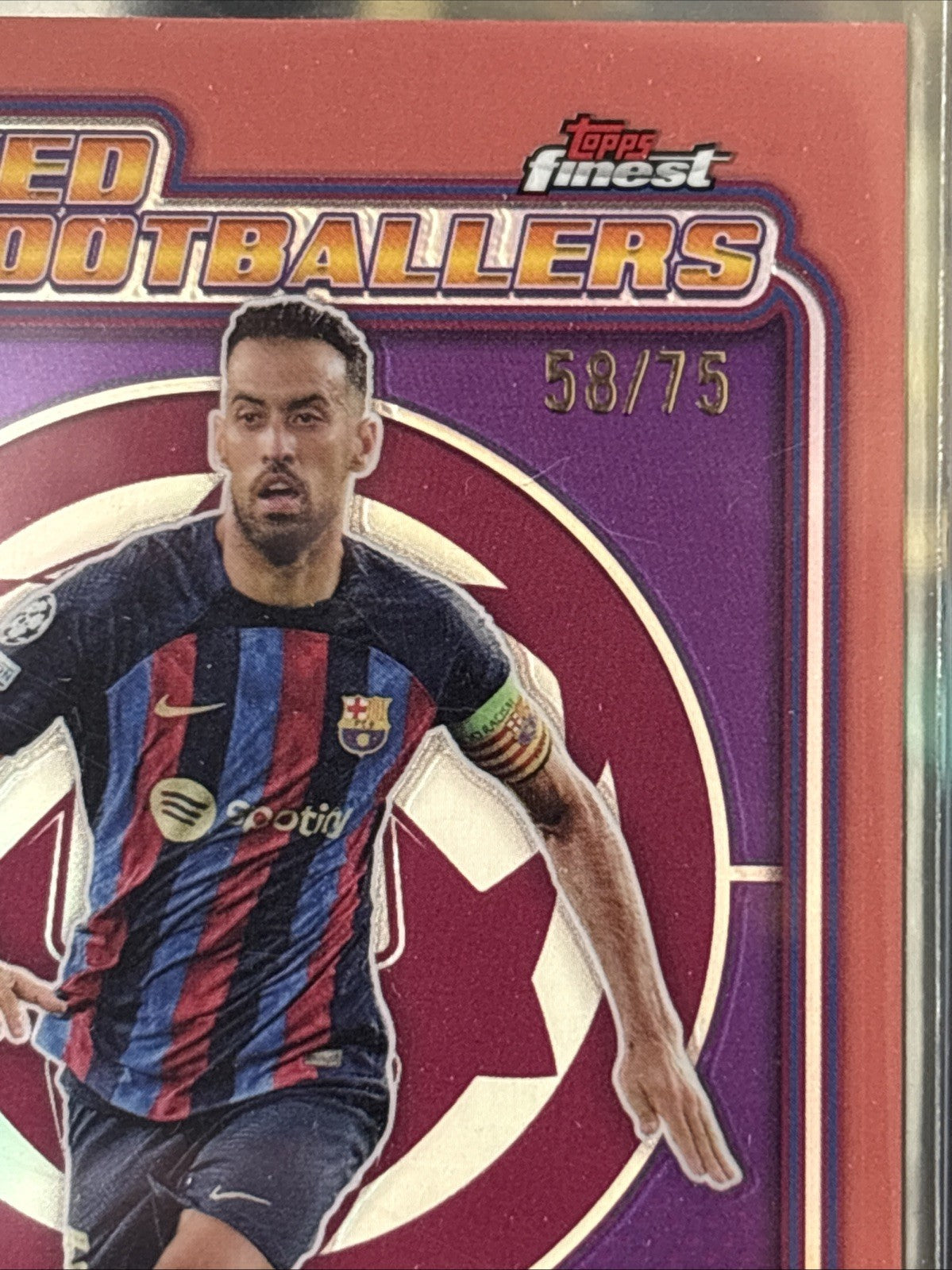 Sergio Busquets Prized Footballers /75 Barcelona Topps Finest 24/25