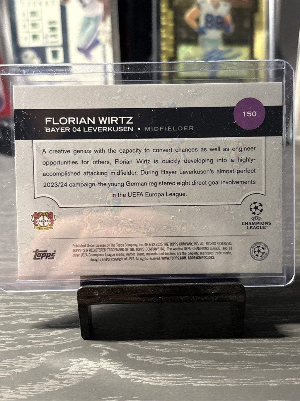 Topps Ucc Flagship Florian Wirtz SP Bayer Leverkusen Image Variation Silver