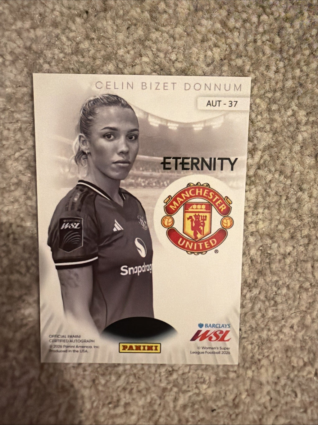 2025-26 Panini Eternity WSL - Celin Bizet Auto #AUT-37 - Manchester United